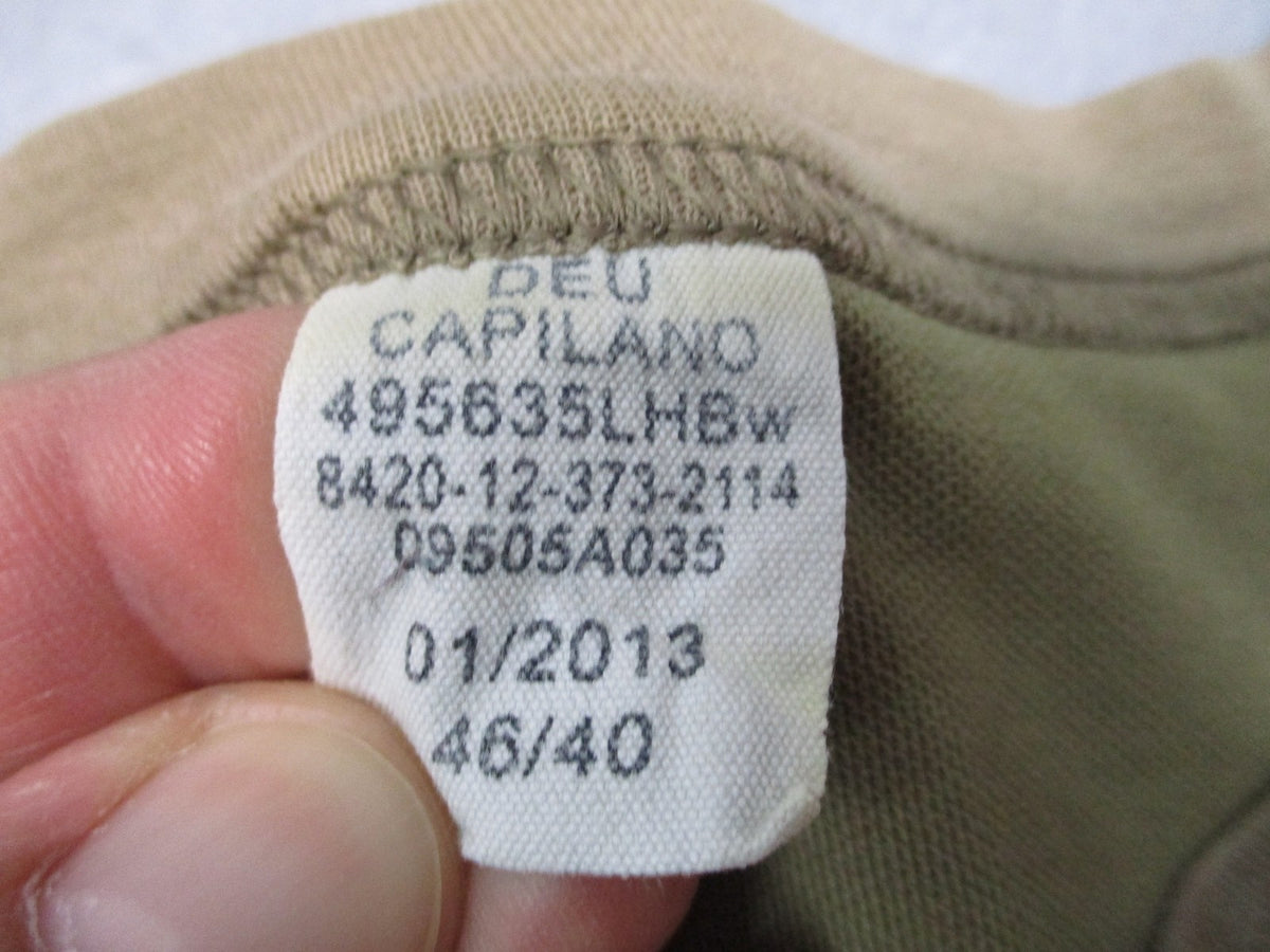 2013 German Bundeswehr Tropical T-Shirt Tan Small 46/40 NSN 8420-12-373-2114