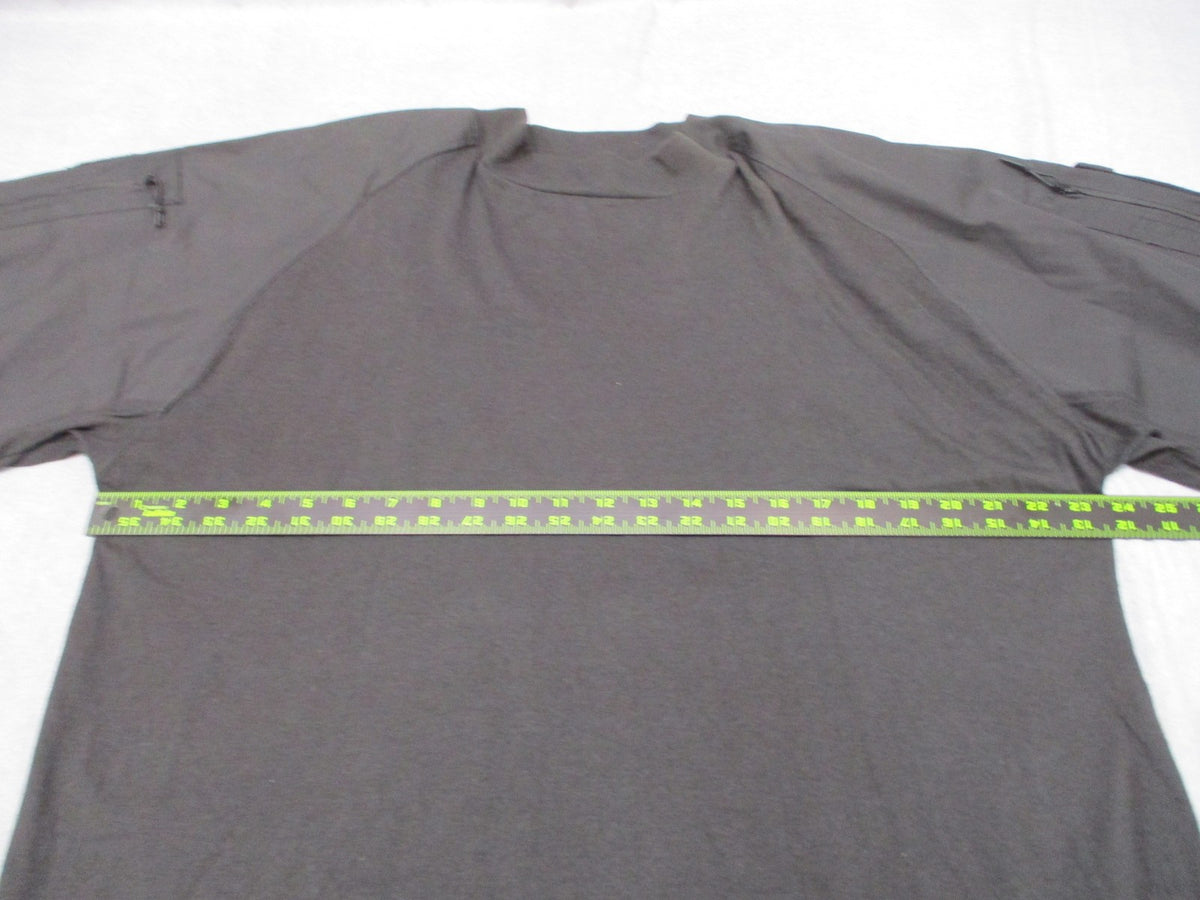 Rothco Tactical Combat Shirt Men's XL Black Long Sleeve Uniform Top