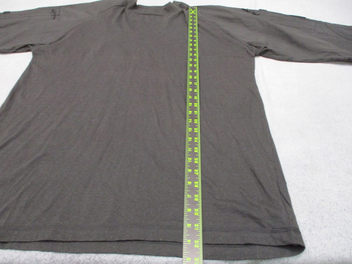 Rothco Tactical Combat Shirt Men's XL Black Long Sleeve Uniform Top