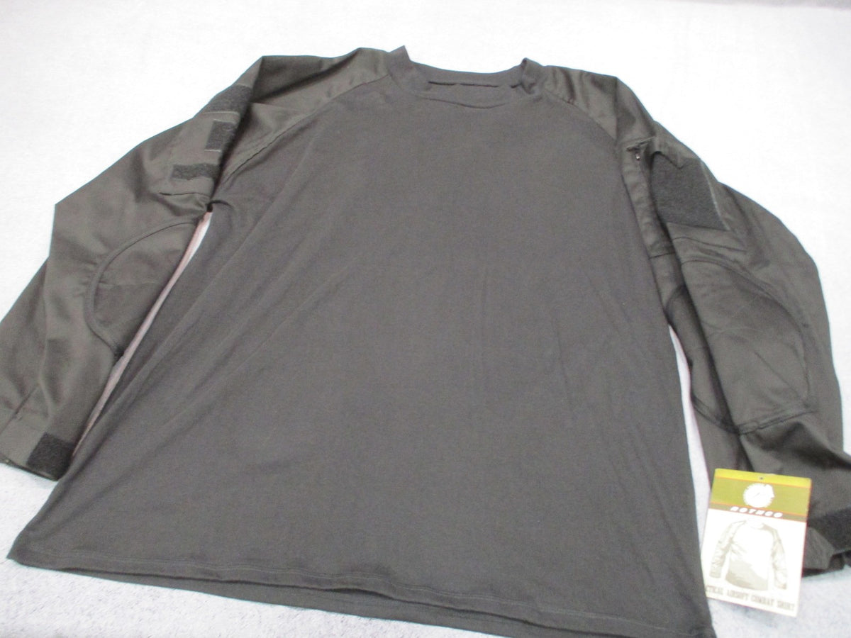 New Rothco Tactical Airsoft Combat Shirt Black 2XL Style 45011 Padded Elbows