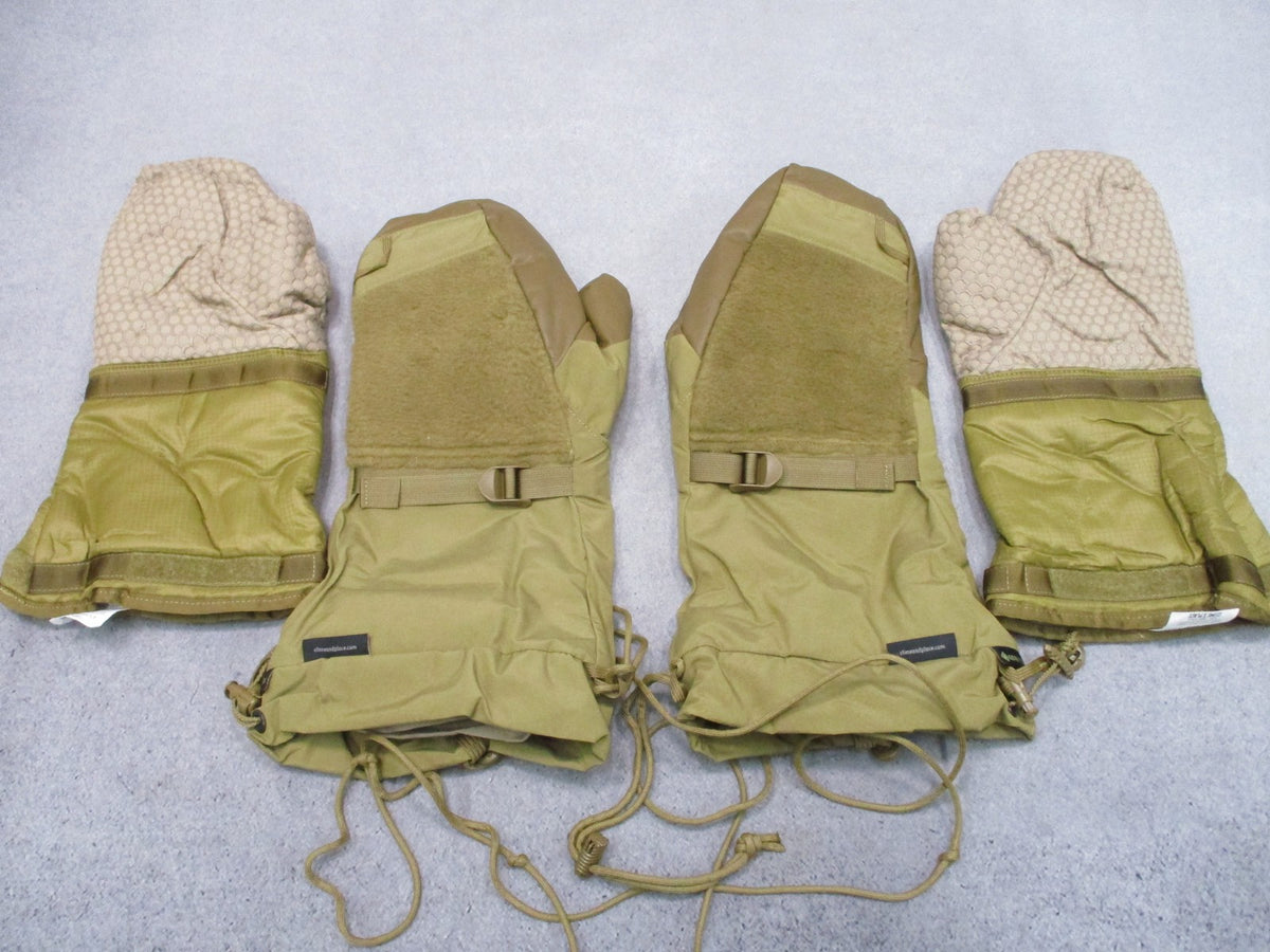 USGI CWGS Extreme Cold Weather Mittens Gore-Tex Shells & Liners Large Coyote