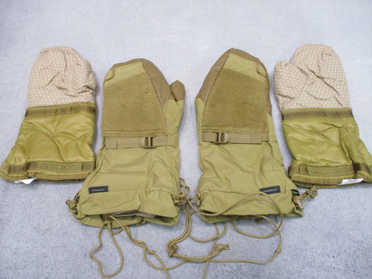 USGI CWGS Extreme Cold Weather Mittens Gore-Tex Shells & Liners Large Coyote