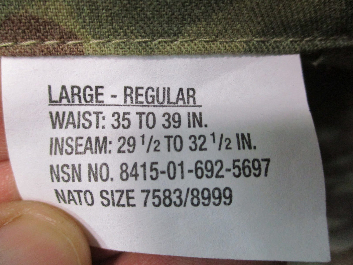 USGI Army Advanced Combat Pants OCP FR Large Regular NWT NSN 8415-01-692-5697