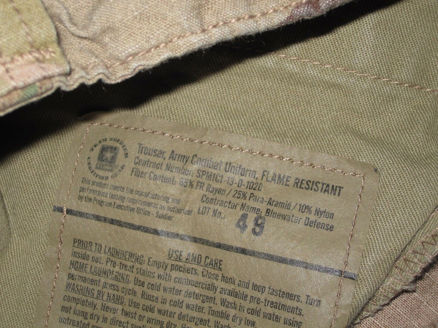 ARMY ISSUE OCP MULTICAM FLAME RESISTANT CARGO PANTS TACTICAL MILITARY TROUSERS
