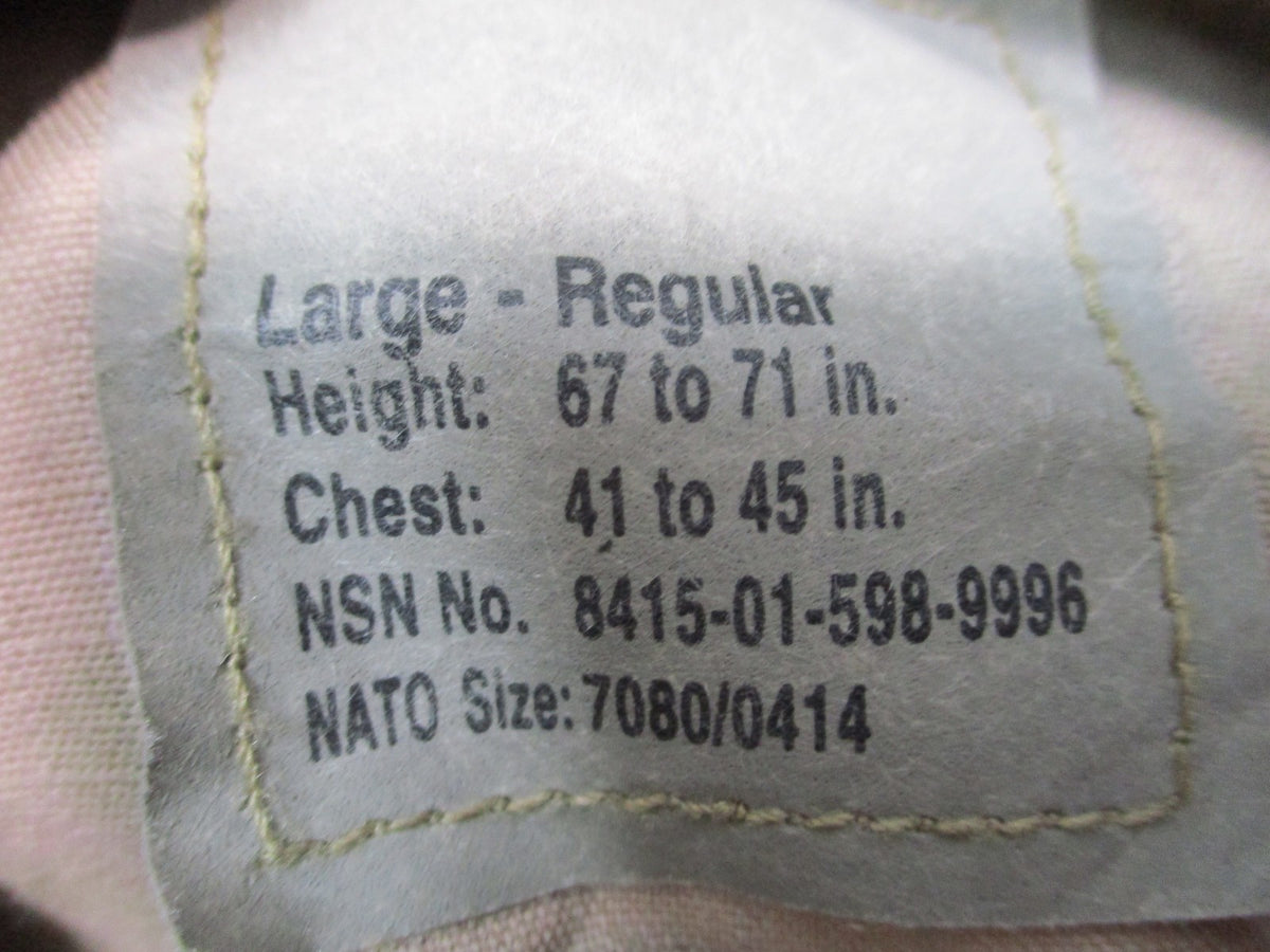 USGI Army FRACU Coat Scorpion OCP Large Regular FR NSN 8415-01-598-9996
