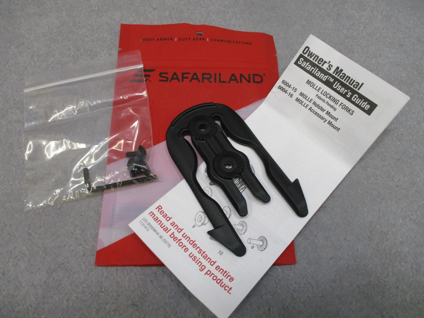 Safariland 6004 MLS Fork Black Tactical Molle Locking System Accessory Mount