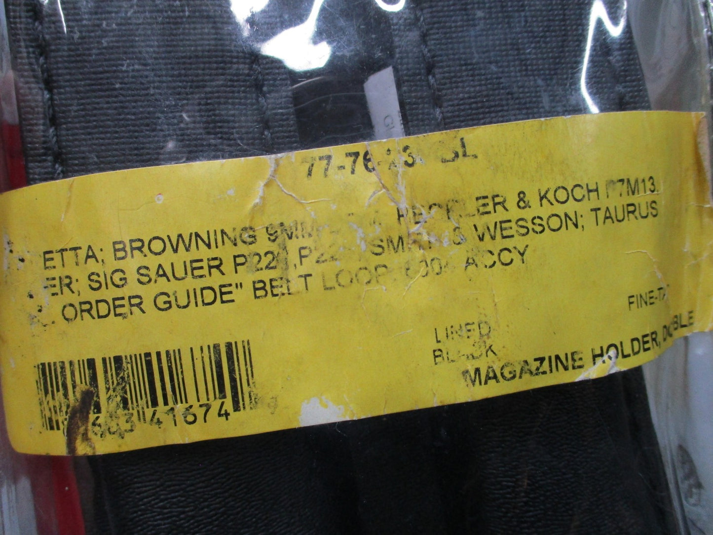Safariland 77-76-23 Black Double Magazine Holder Belt Loop Pistol Mag Pouch