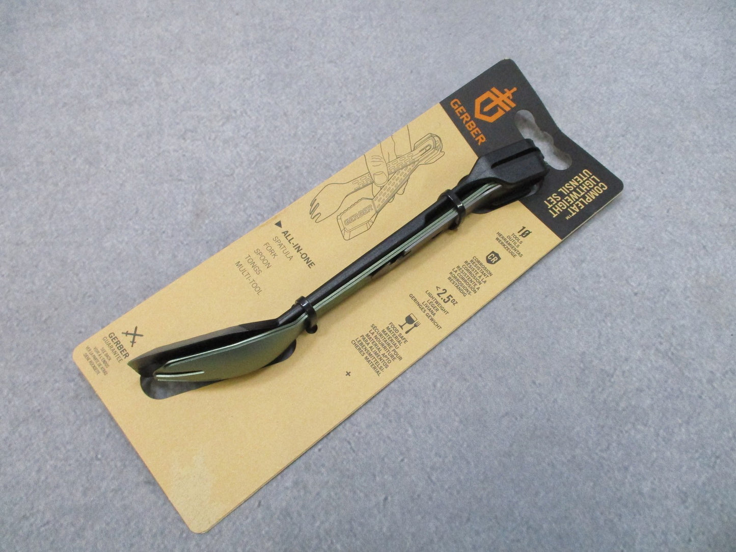 Gerber Compleat Lightweight Utensil Set Spatula Fork Spoon Tongs Multi-Tool New