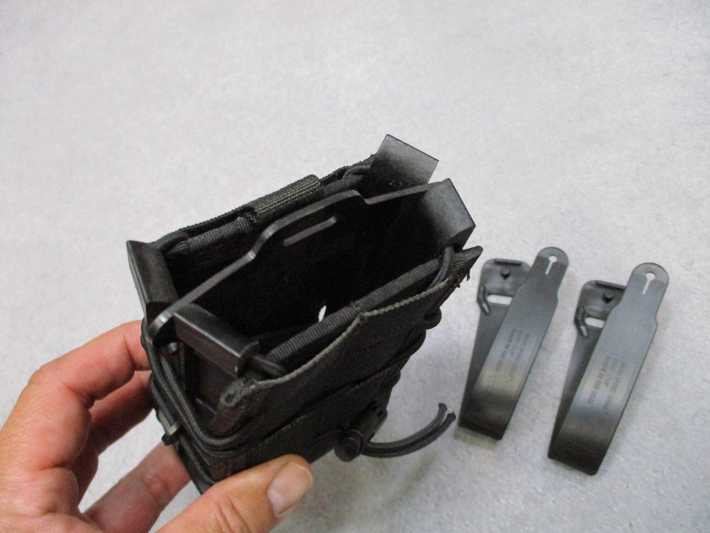 High Speed Gear X2R TACO MOLLE Double Rifle Mag Pouch Black NEW w/ Clips