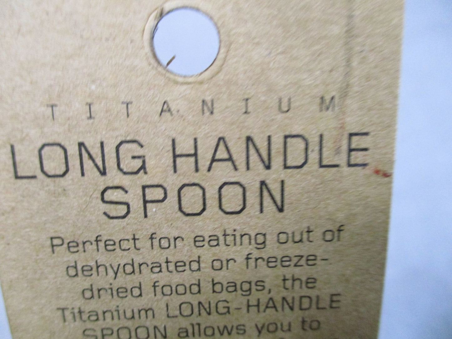 Vargo Titanium Long Handle Spoon 8.5" Camping Backpacking Utensil - NEW