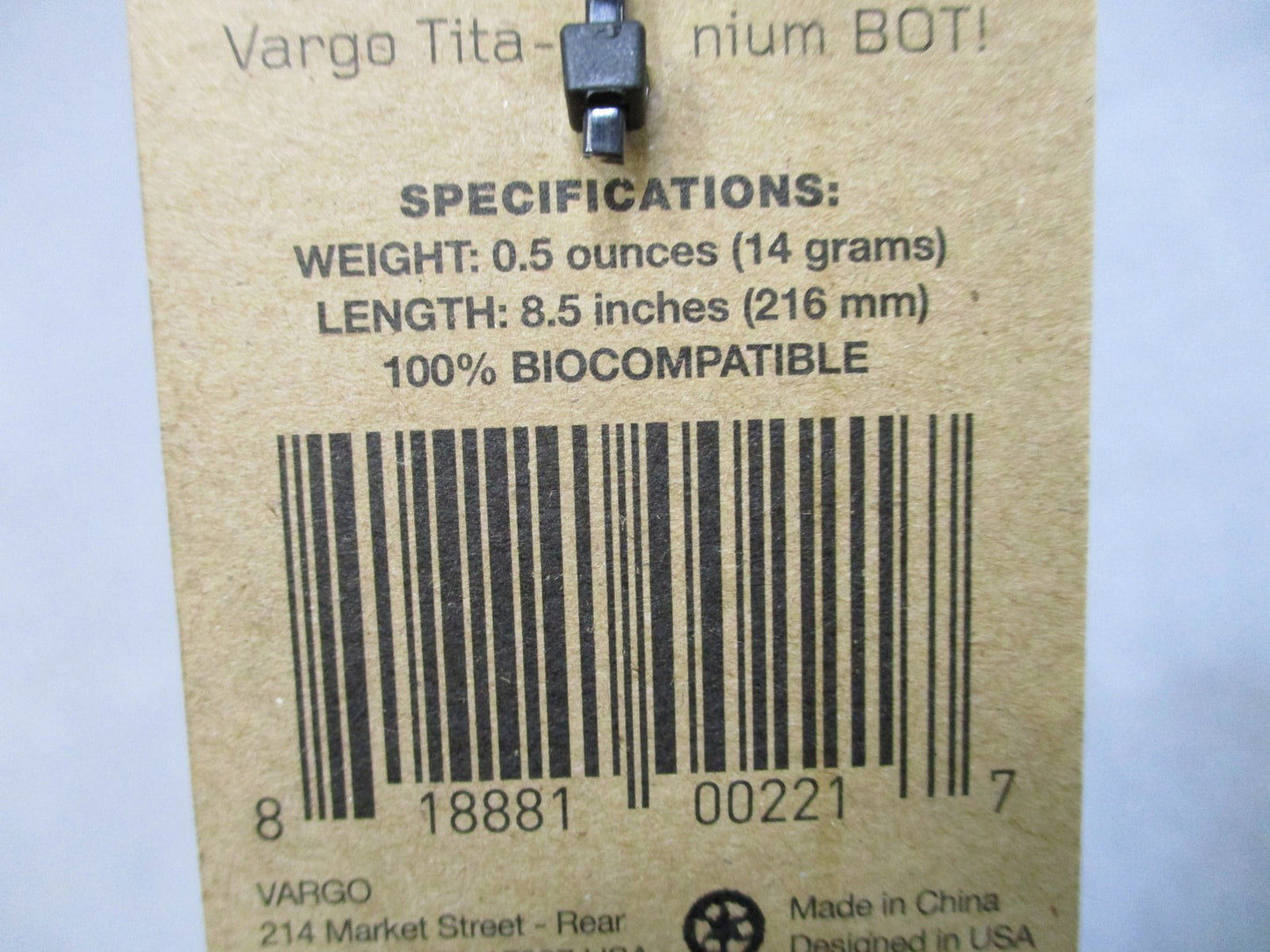 Vargo Titanium Long Handle Spoon 8.5" Camping Backpacking Utensil - NEW