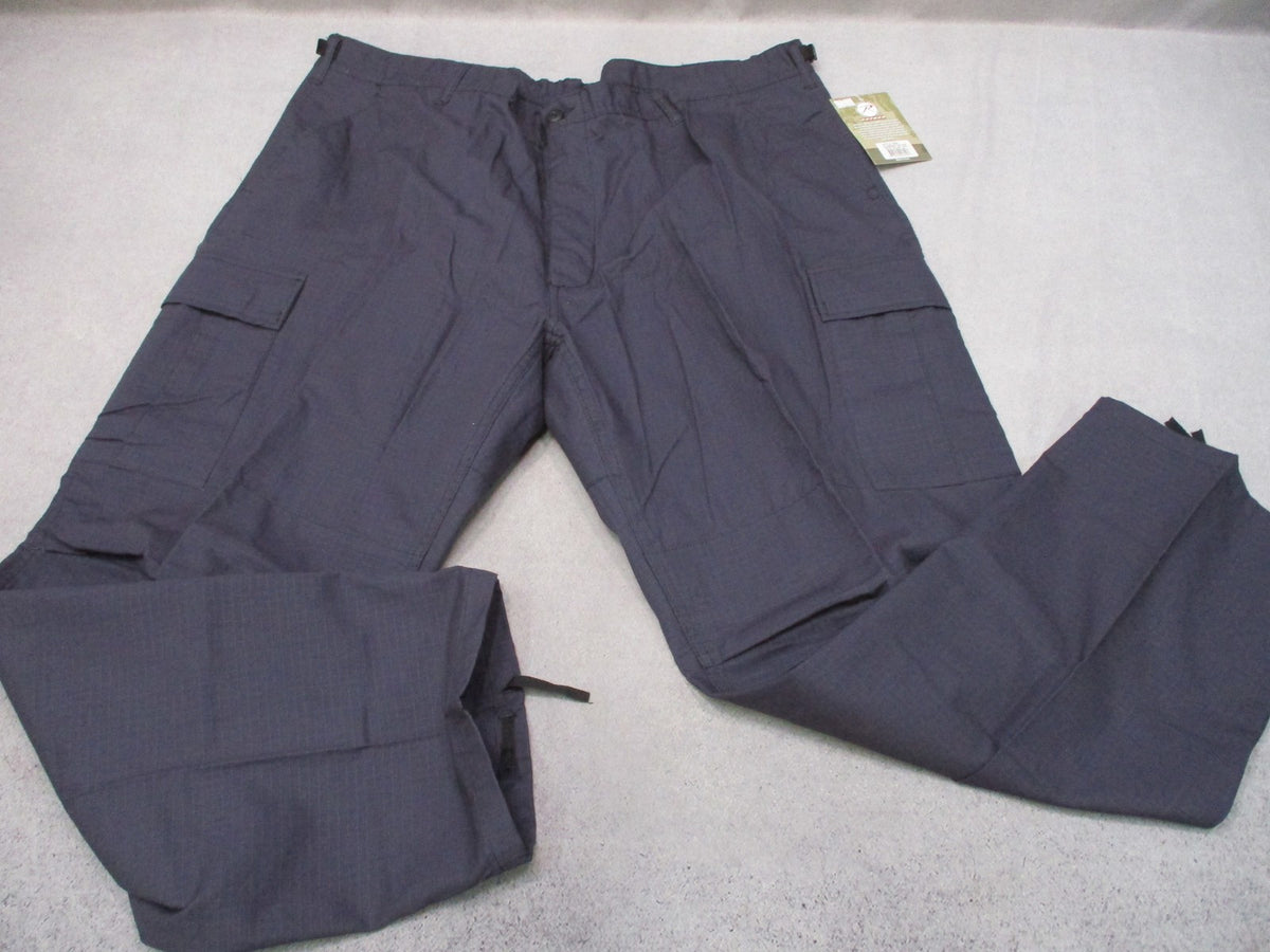 Rothco BDU Cargo Pants 3XL Regular 100% Cotton Ripstop Tactical Midnight Navy