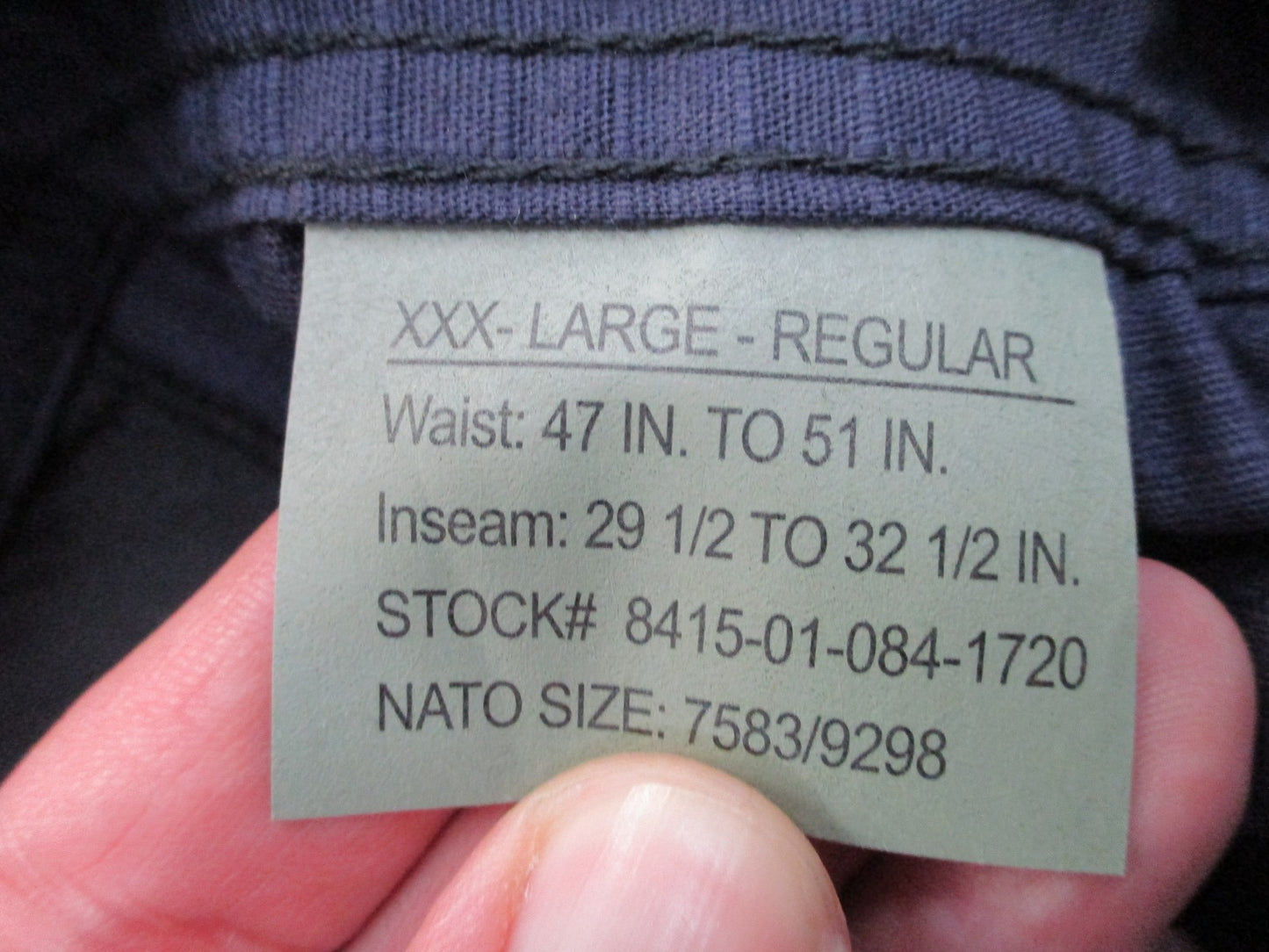 Rothco BDU Cargo Pants 3XL Regular 100% Cotton Ripstop Tactical Midnight Navy