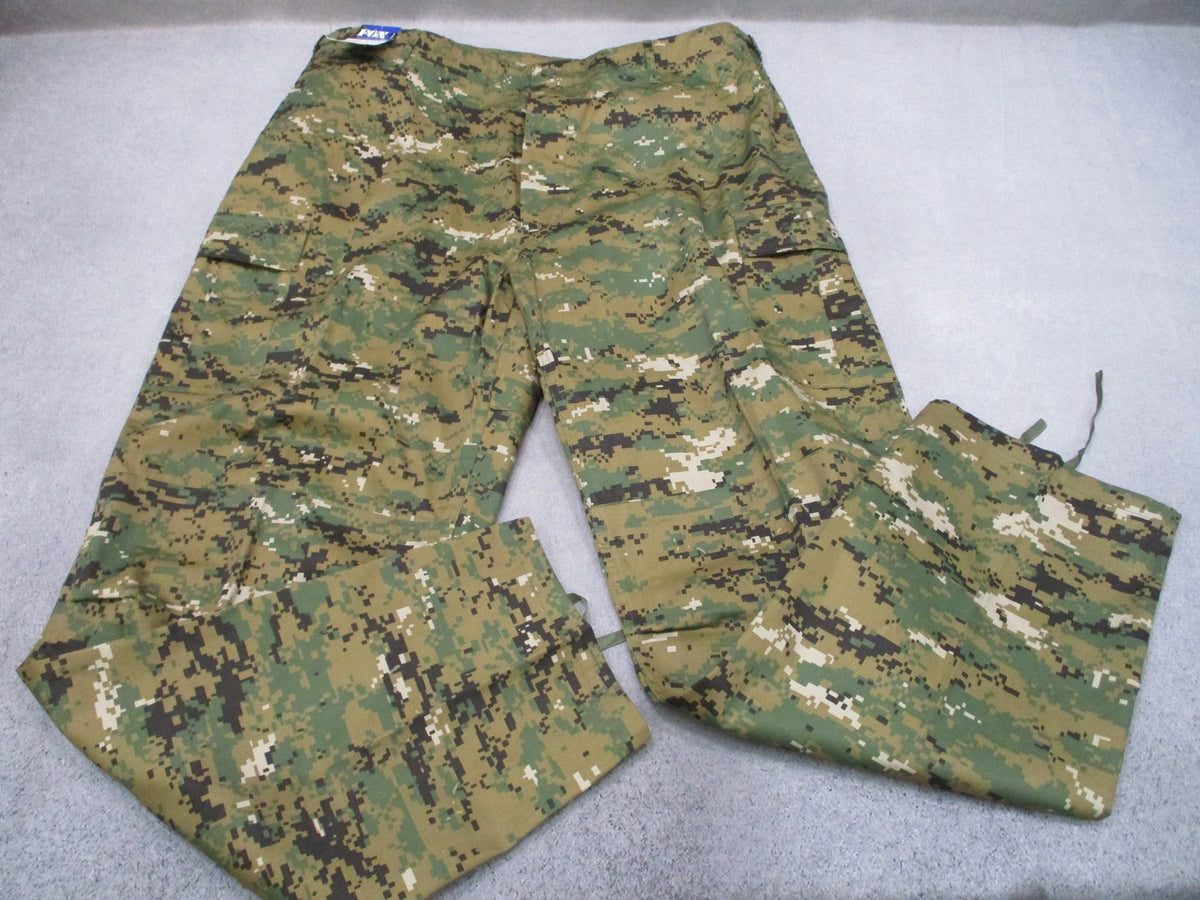 New Fox Outdoor Men's BDU Pants Digital Woodland Camo 2XL Long Tactical Trousers
