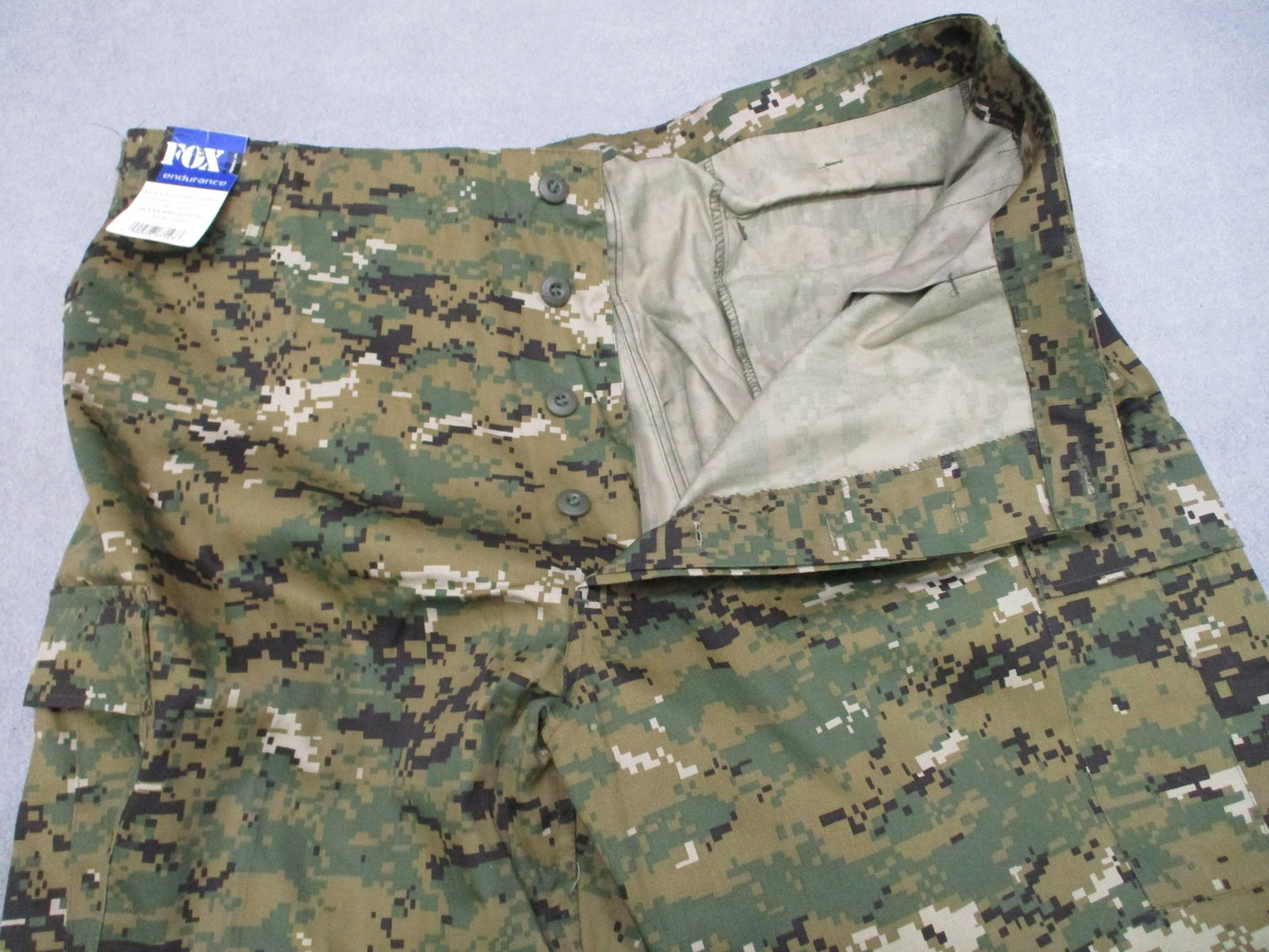 New Fox Outdoor Men's BDU Pants Digital Woodland Camo 2XL Long Tactical Trousers