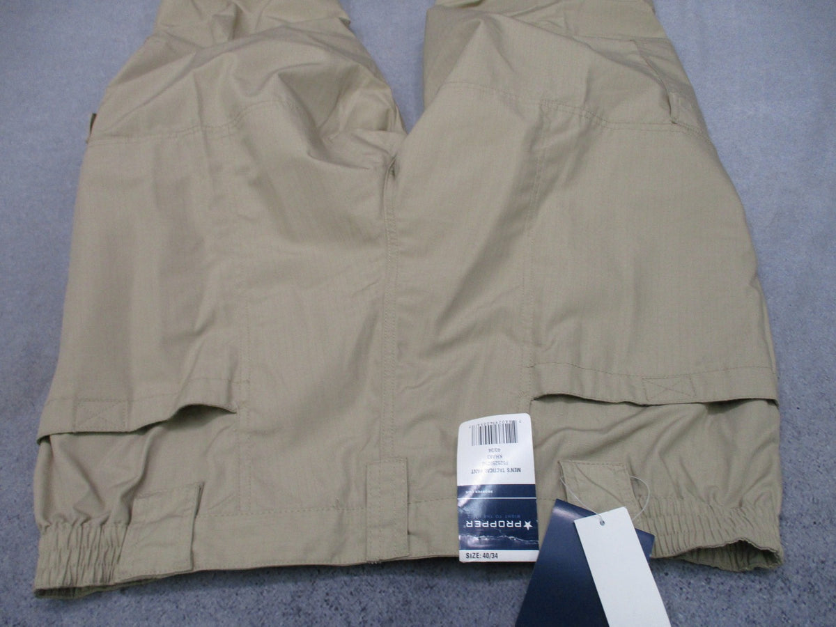 New Propper Men's Tactical Pants Khaki 40x34 Ripstop Cargo Work Uniform Trousers