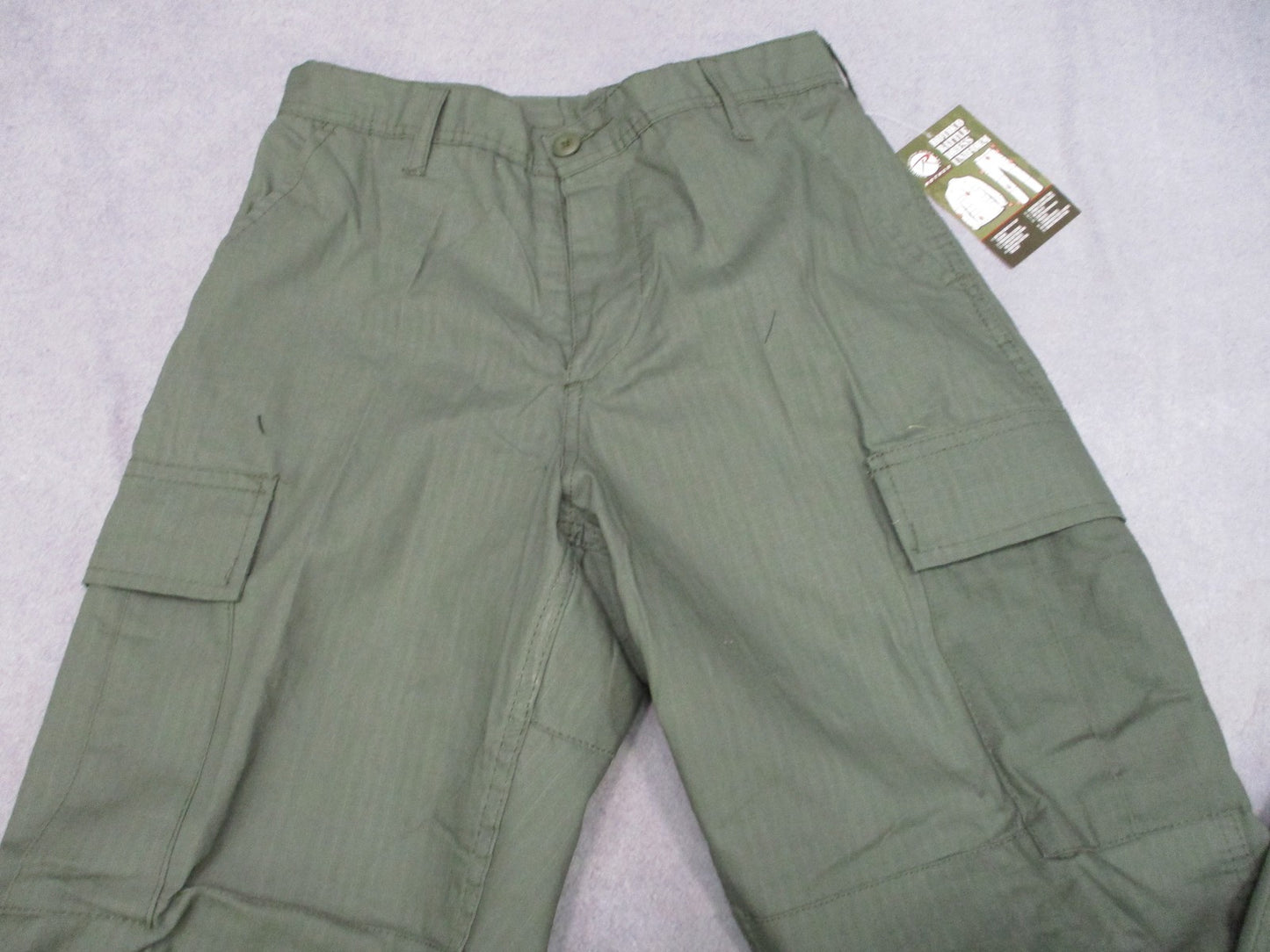 New Rothco BDU Cargo Pants Olive Drab 100% Cotton Rip-Stop Size XL Regular 5935