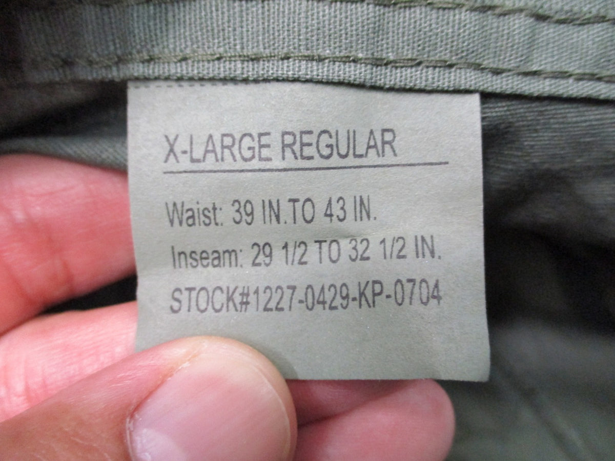 New Rothco BDU Cargo Pants Olive Drab 100% Cotton Rip-Stop Size XL Regular 5935