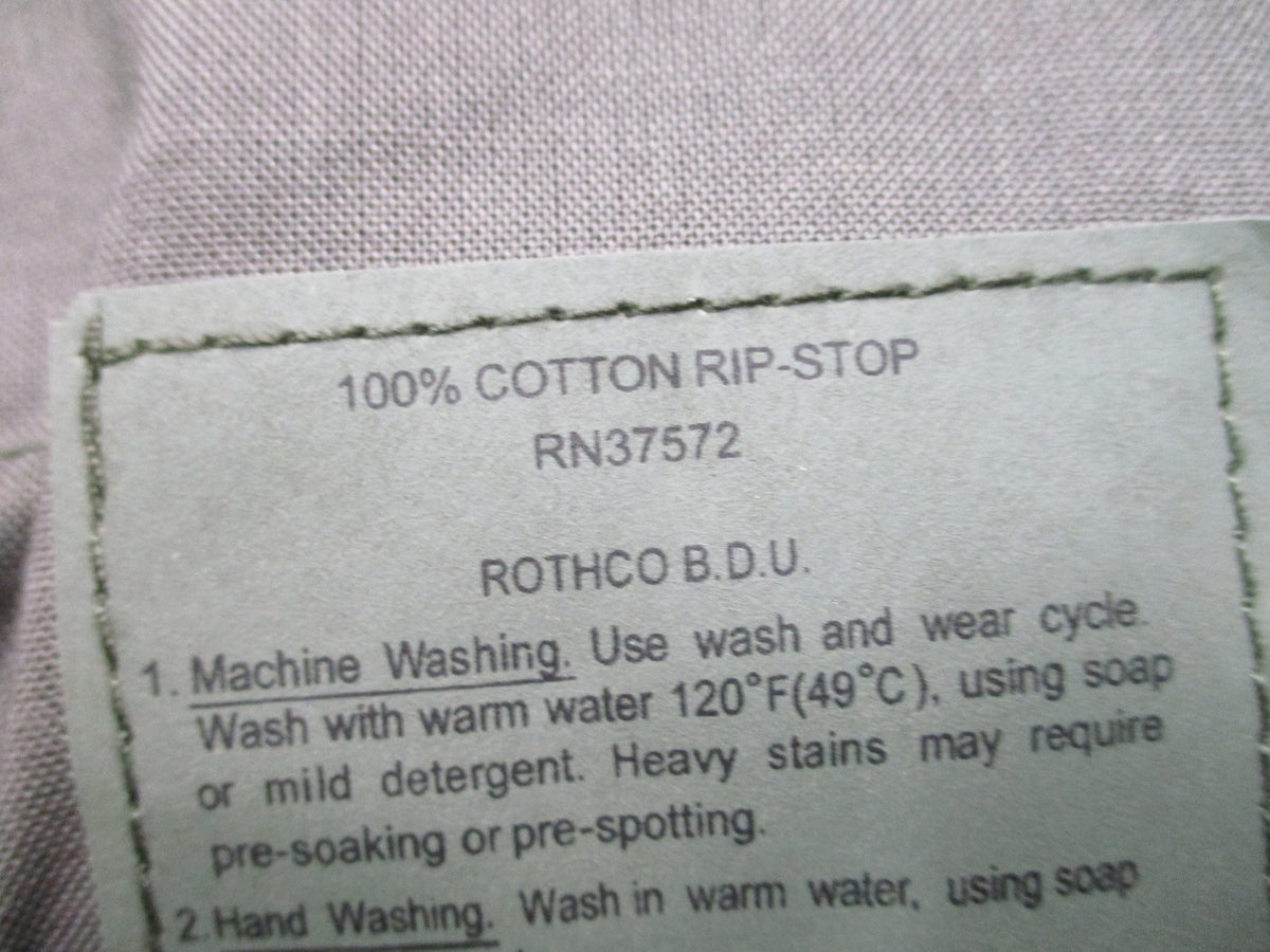 New Rothco BDU Cargo Pants Olive Drab 100% Cotton Rip-Stop Size XL Regular 5935