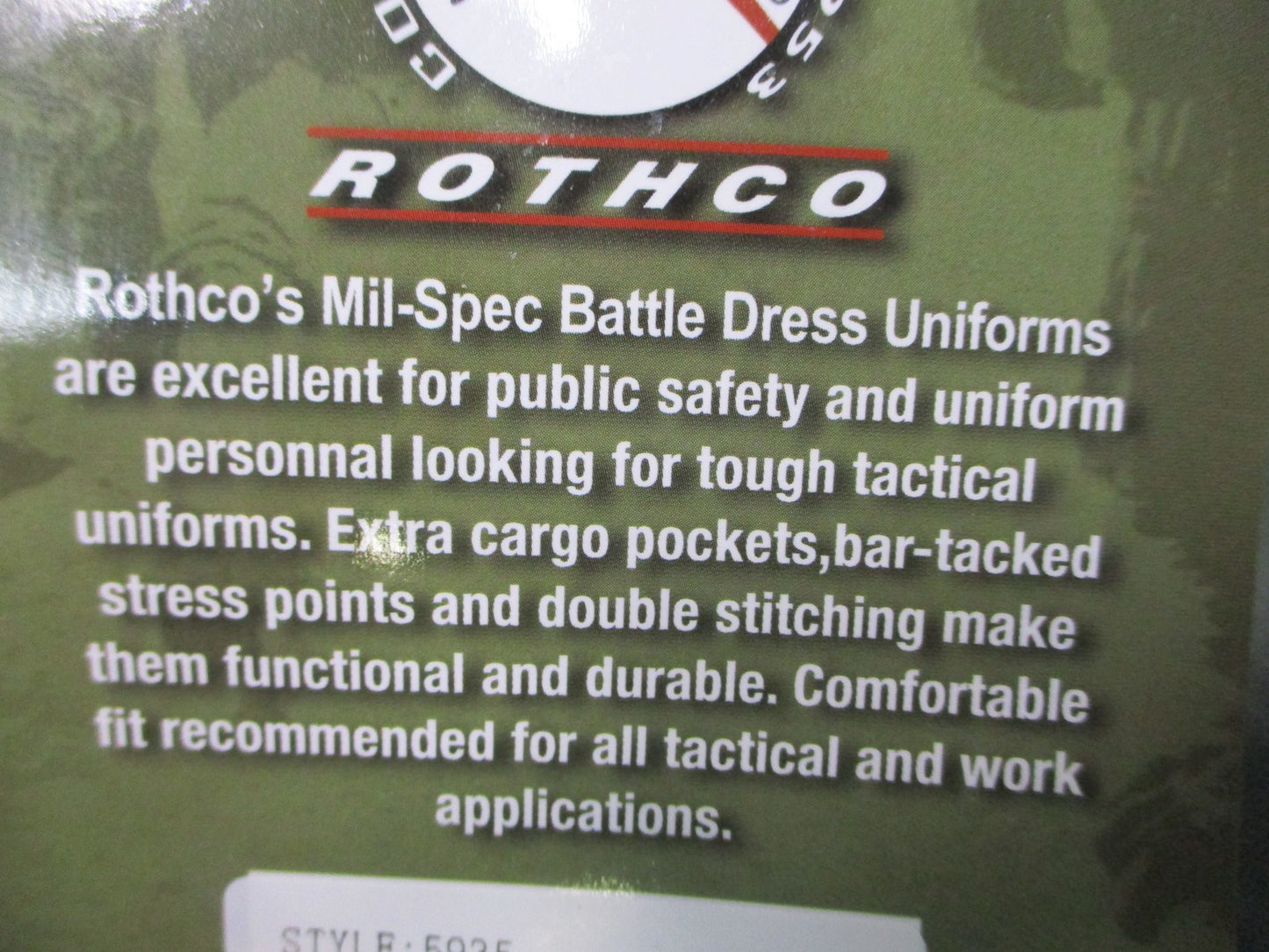 New Rothco BDU Tactical Pants Olive Drab Rip-Stop Small Regular 5935