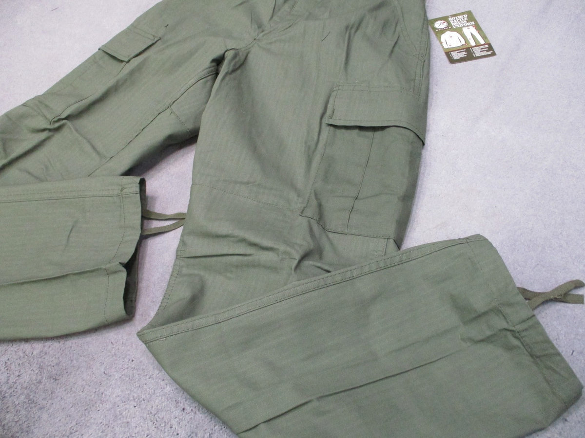New Rothco BDU Tactical Pants Olive Drab Rip-Stop Small Regular 5935