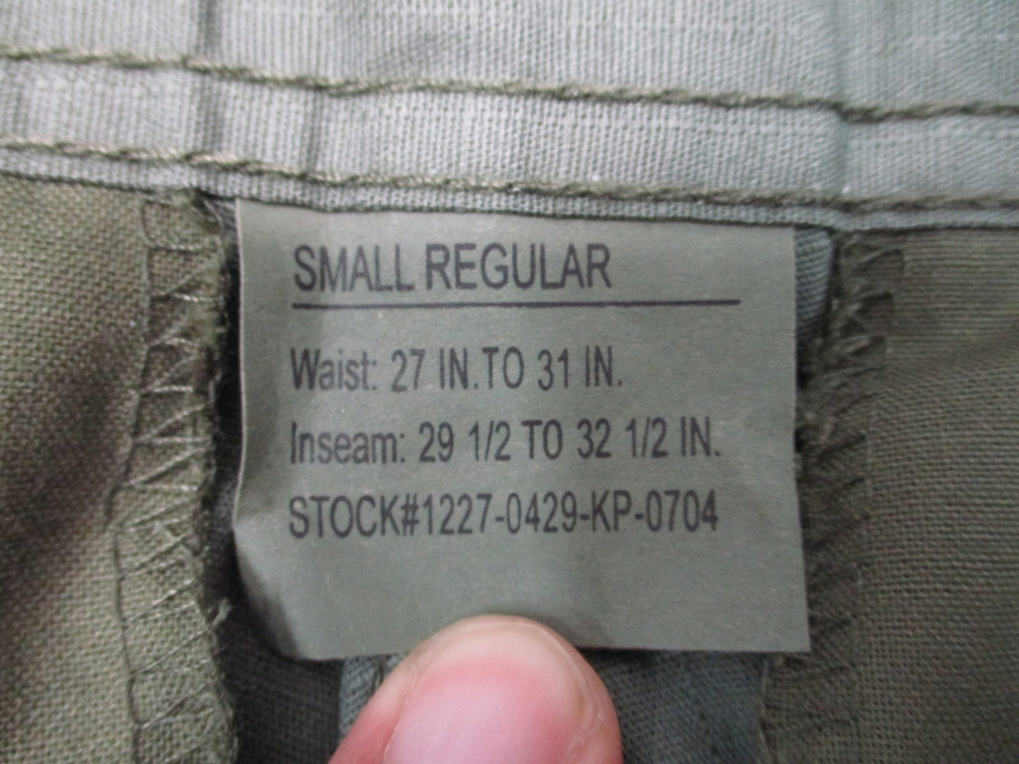 New Rothco BDU Tactical Pants Olive Drab Rip-Stop Small Regular 5935