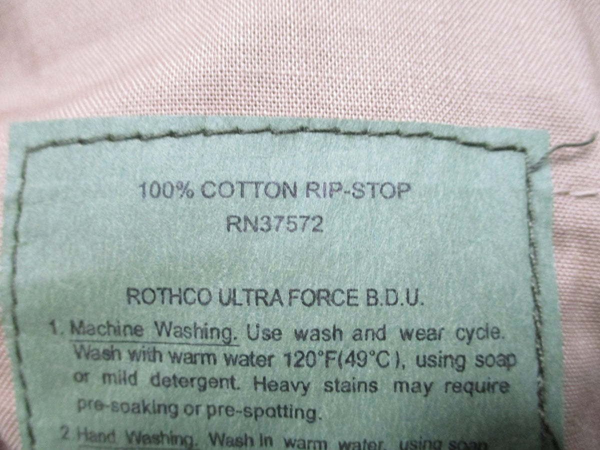 New Rothco Ultra Force BDU Pants Khaki 100% Cotton Rip-Stop Size Small Long 5849