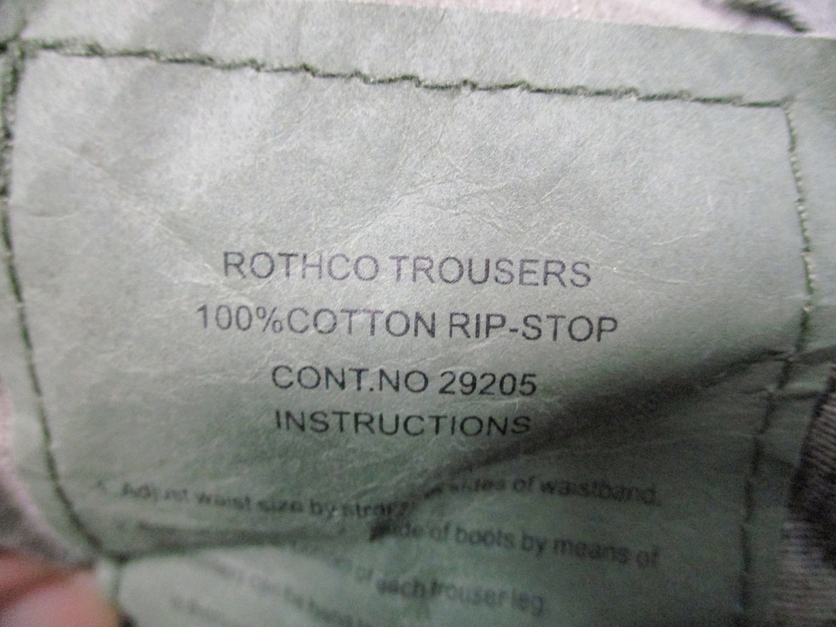 Rothco Vintage Vietnam Tiger Stripe Fatigue Pants Small Regular 100% Cotton NWT