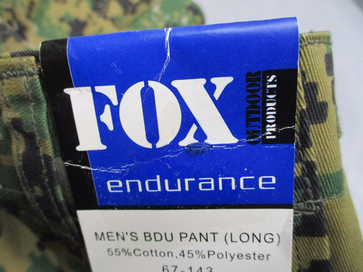 New Fox Endurance Men's BDU Pants Woodland Digital Camo Size Small Long