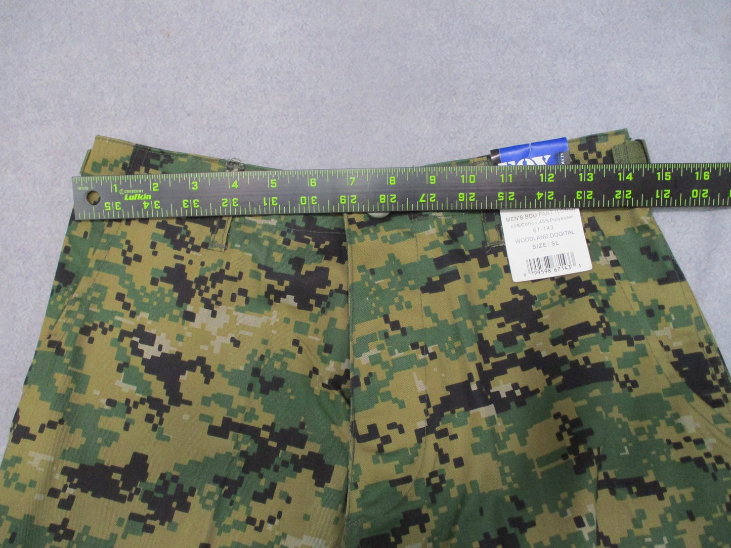 New Fox Endurance Men's BDU Pants Woodland Digital Camo Size Small Long