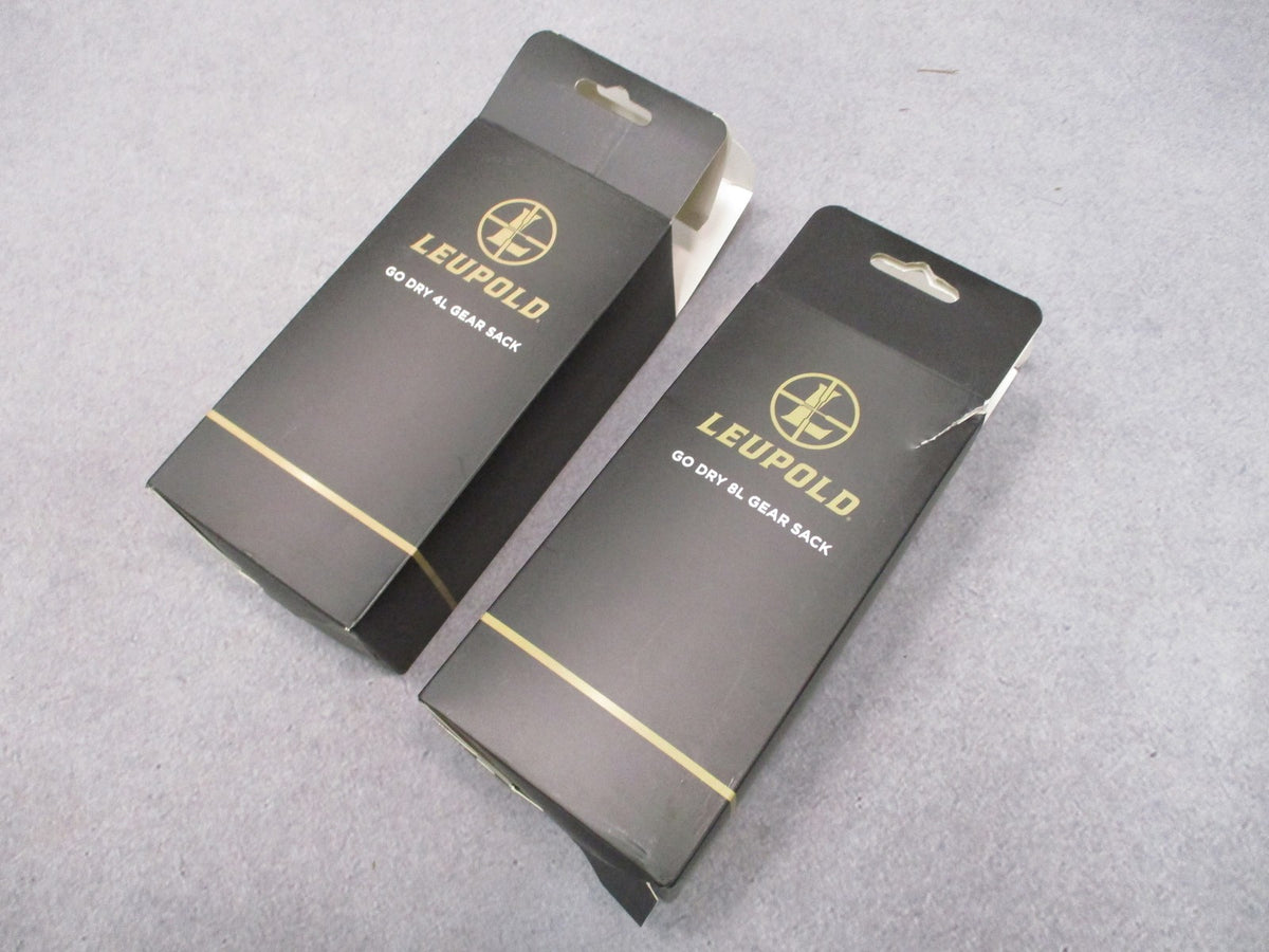 Leupold GO DRY 4L 8L Waterproof Roll-Top Gear Bags 2-Pack NOS 172612 172613