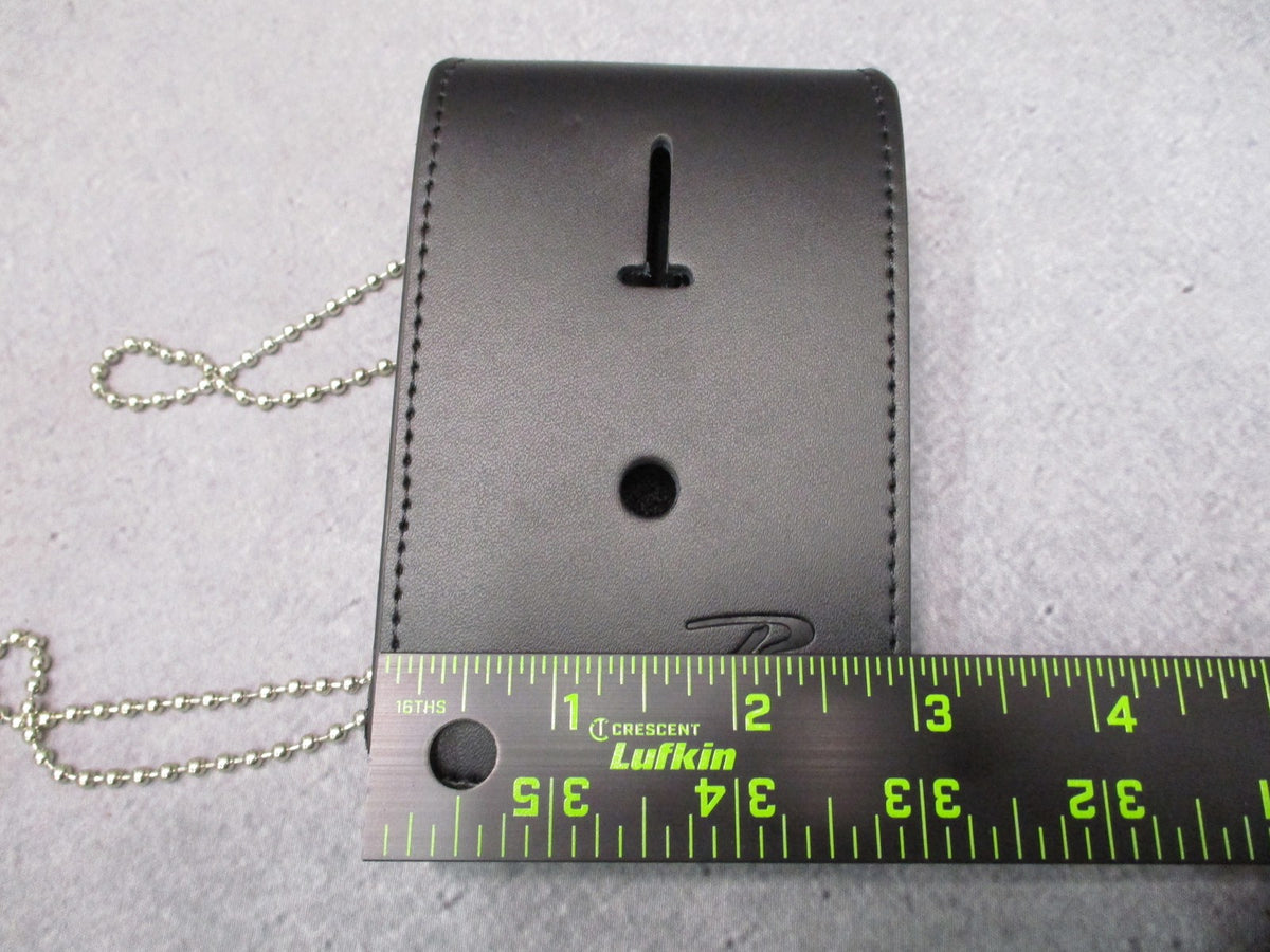 Rothco Leather Universal Badge ID Holder Neck Chain Black 1136 New