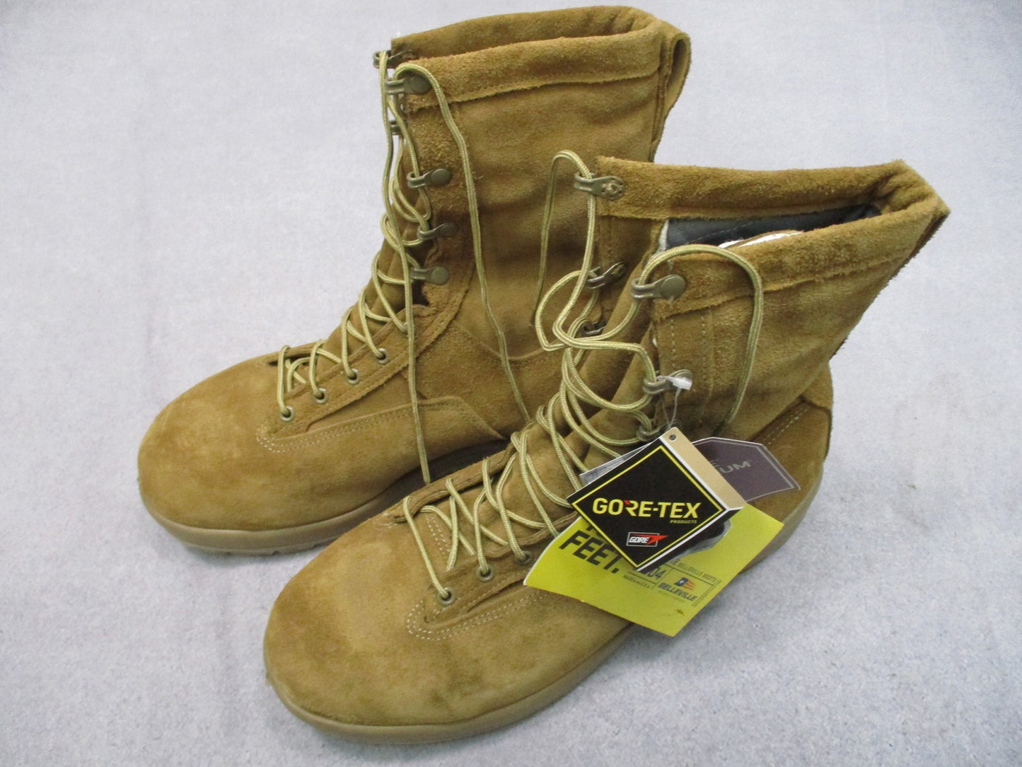 New Belleville C755 Extreme Cold Weather Boots Tan Suede GORE-TEX Size 13W USA