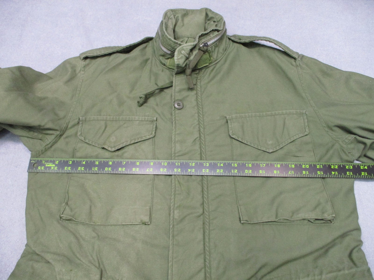 1969 Alpha Industries M-65 Field Jacket OG-107 Medium Long Vietnam Scovill