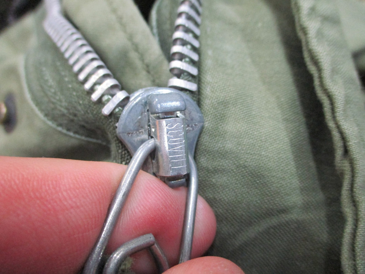 1969 Alpha Industries M-65 Field Jacket OG-107 Medium Long Vietnam Scovill