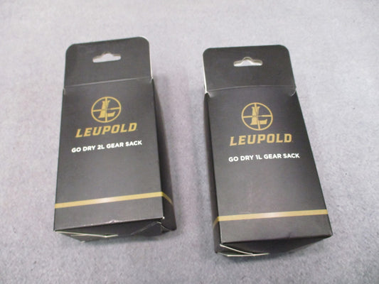 Leupold Go Dry Gear Sack Bundle 1L & 2L Rip-stop Nylon Roll-top Dry Bags