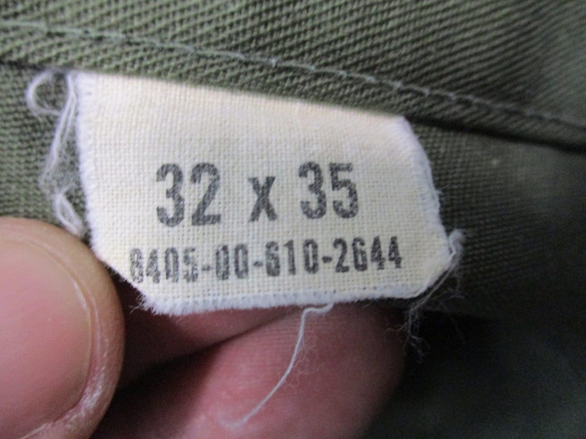 Vintage US Military OG-507 Utility Trousers Olive Green Size 30x34 Glenn Berry