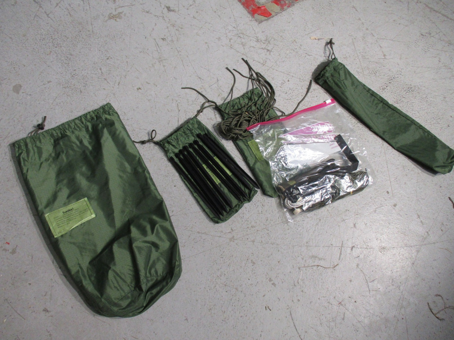 Eureka! TCOP Military Tent SPM100-05-D-6059 Camo w/ Bag Poles Stakes Repair Kit