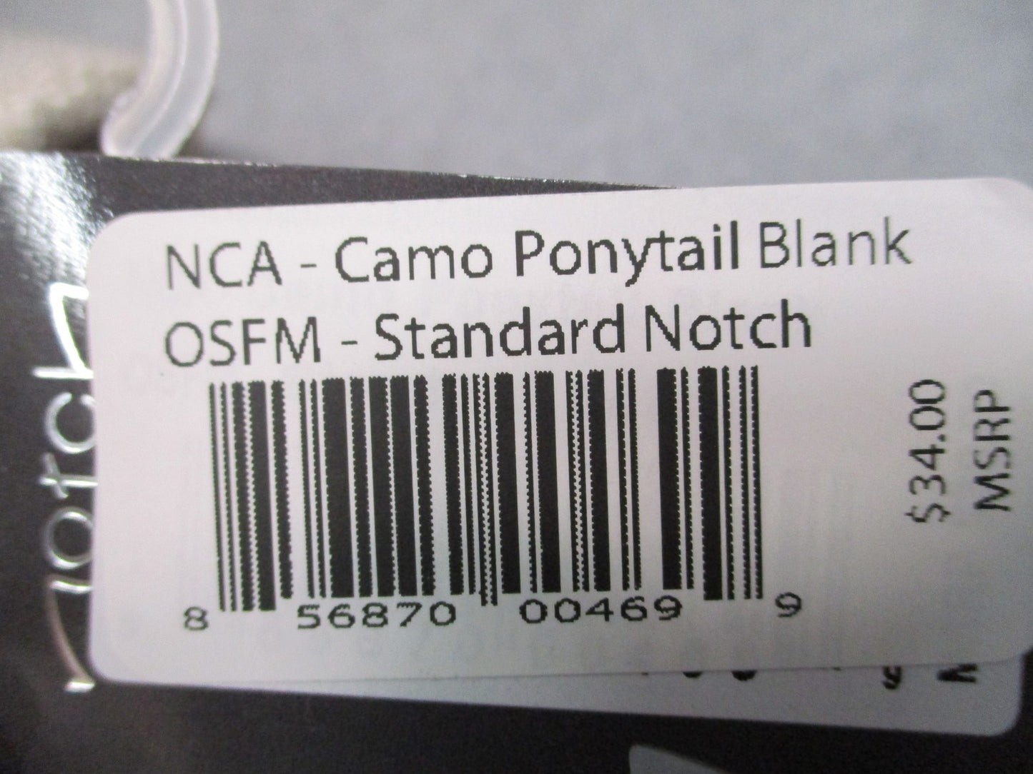 Notch Gear Camo Ponytail Baseball Cap Patented Notch Mesh Hat NWT