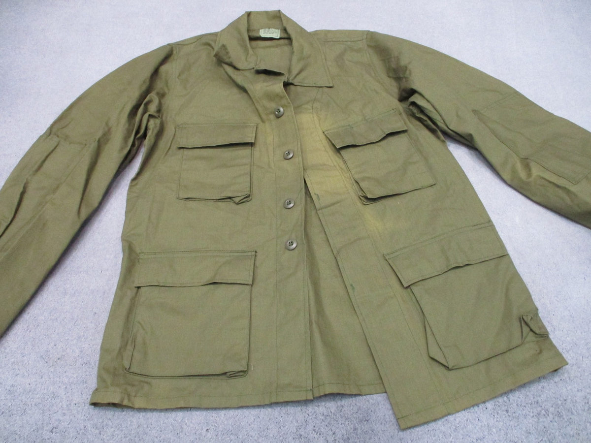 Vintage US Military OG-107 Combat Coat Small Long Ladiga 100% Cotton USA
