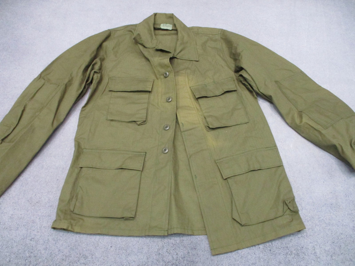 Vintage US Military OG-107 Combat Coat Small Long Ladiga 100% Cotton USA