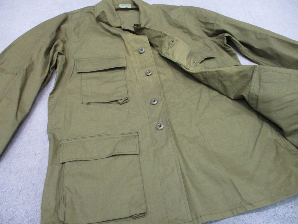 Vintage US Military OG-107 Combat Coat Small Long Ladiga 100% Cotton USA
