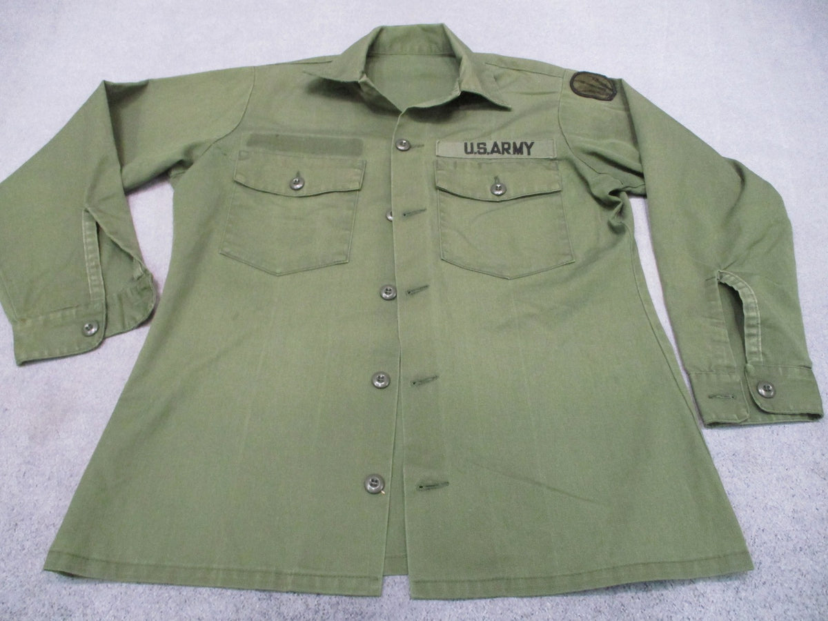 US Army OG-107 Utility Shirt Air Defense Artillery Center & School Vietnam