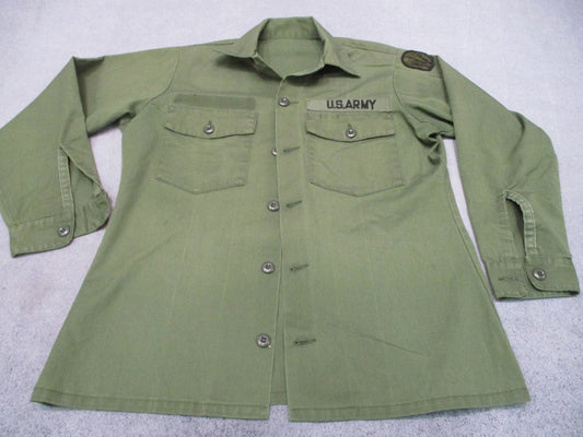 US Army OG-107 Utility Shirt Air Defense Artillery Center & School Vietnam