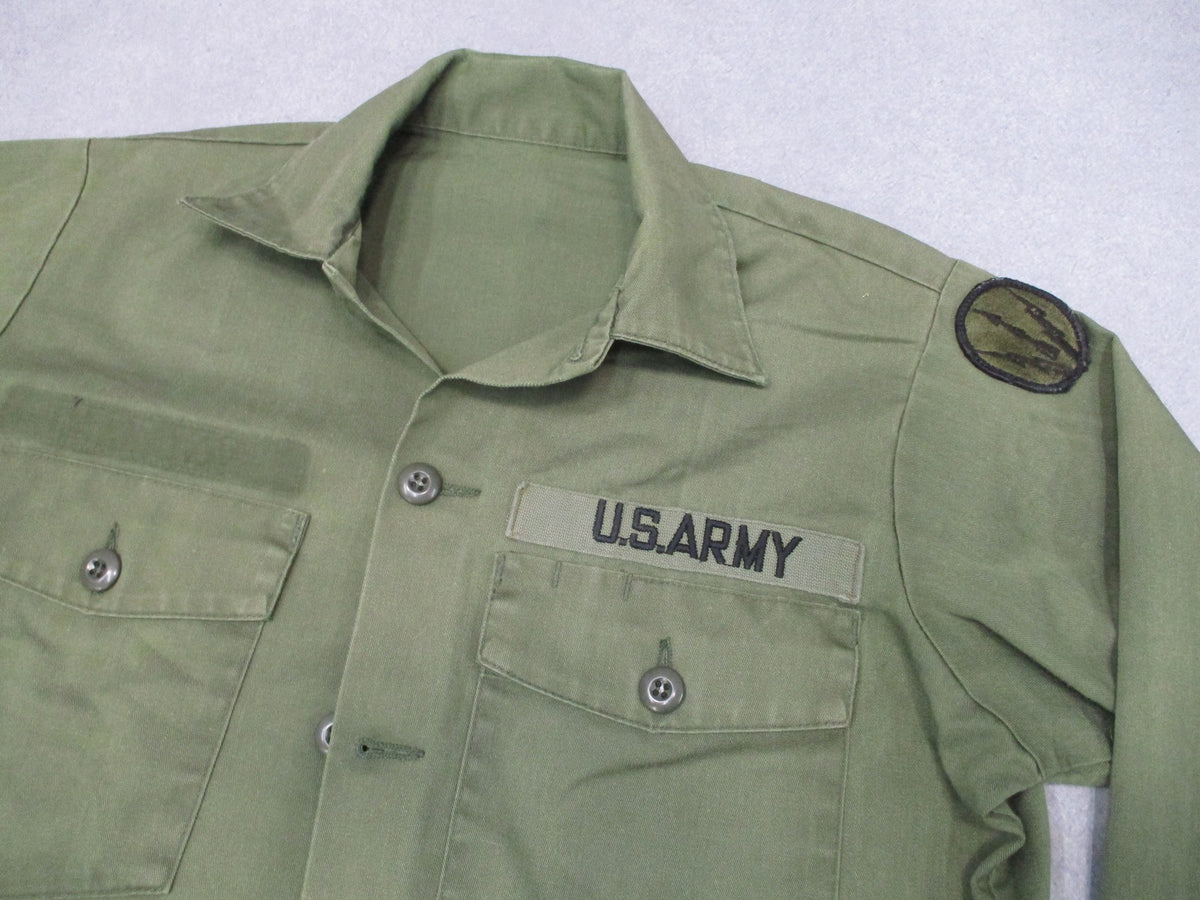 US Army OG-107 Utility Shirt Air Defense Artillery Center & School Vietnam
