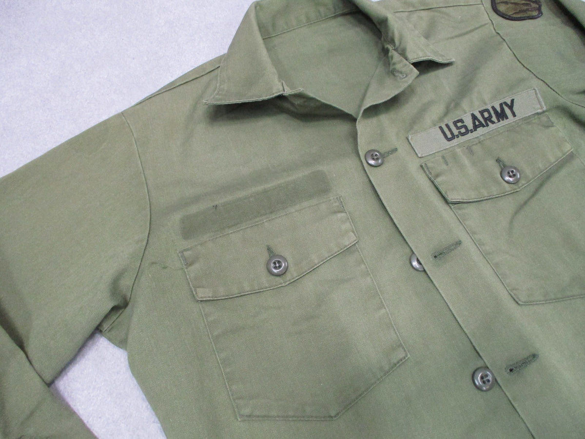 US Army OG-107 Utility Shirt Air Defense Artillery Center & School Vietnam