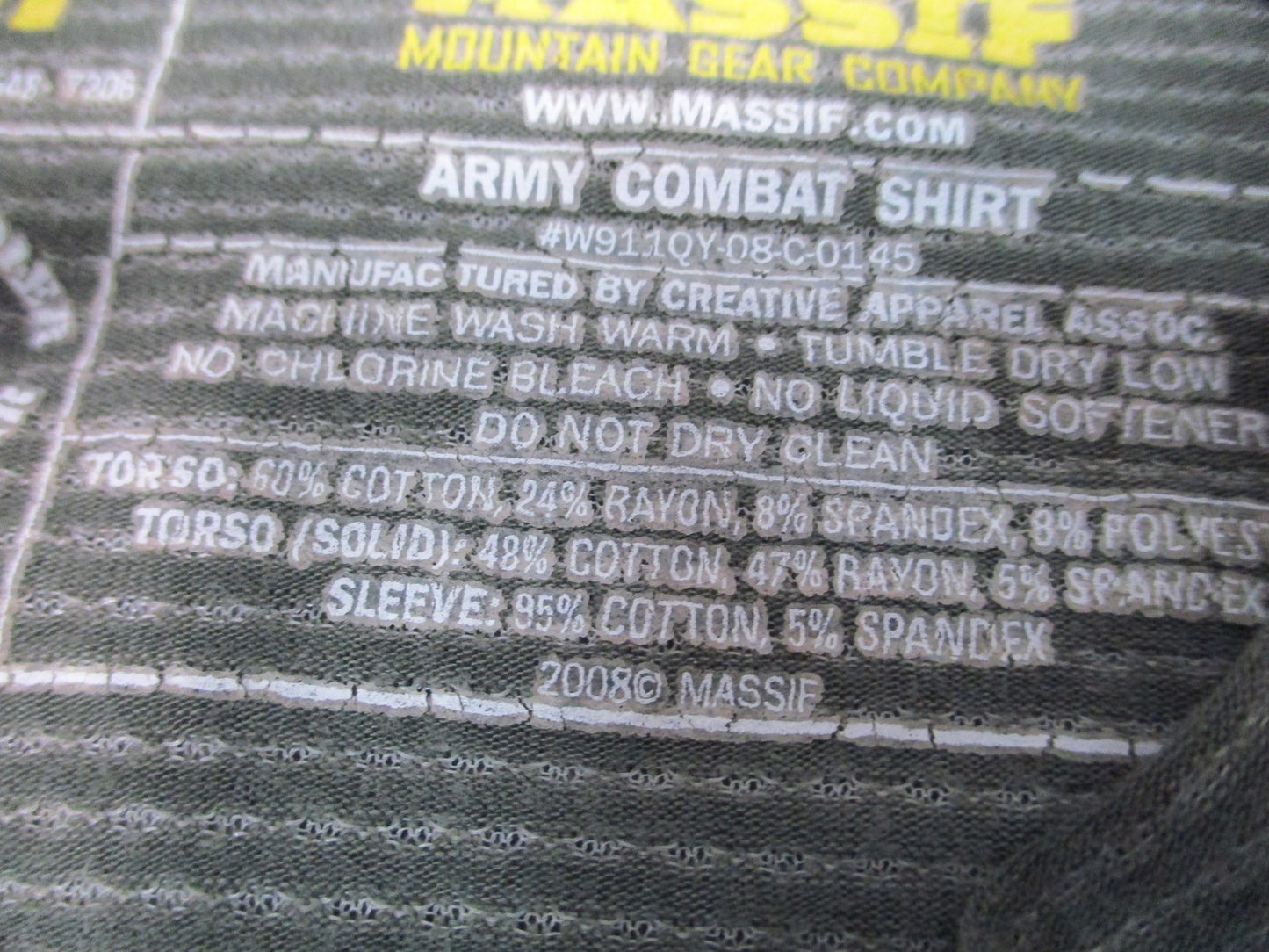 Massif Army Combat Shirt UCP Camo Medium Flame Resistant Tactical Shirt
