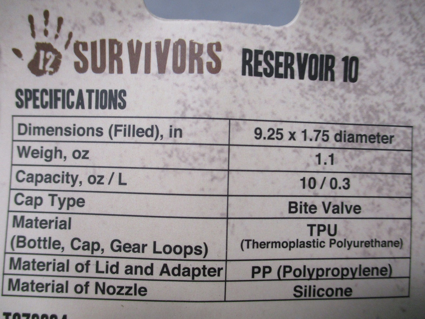 12 Survivors Hydration Reservoir 2-Pack 10oz 17oz Collapsible Water Bladder NOS
