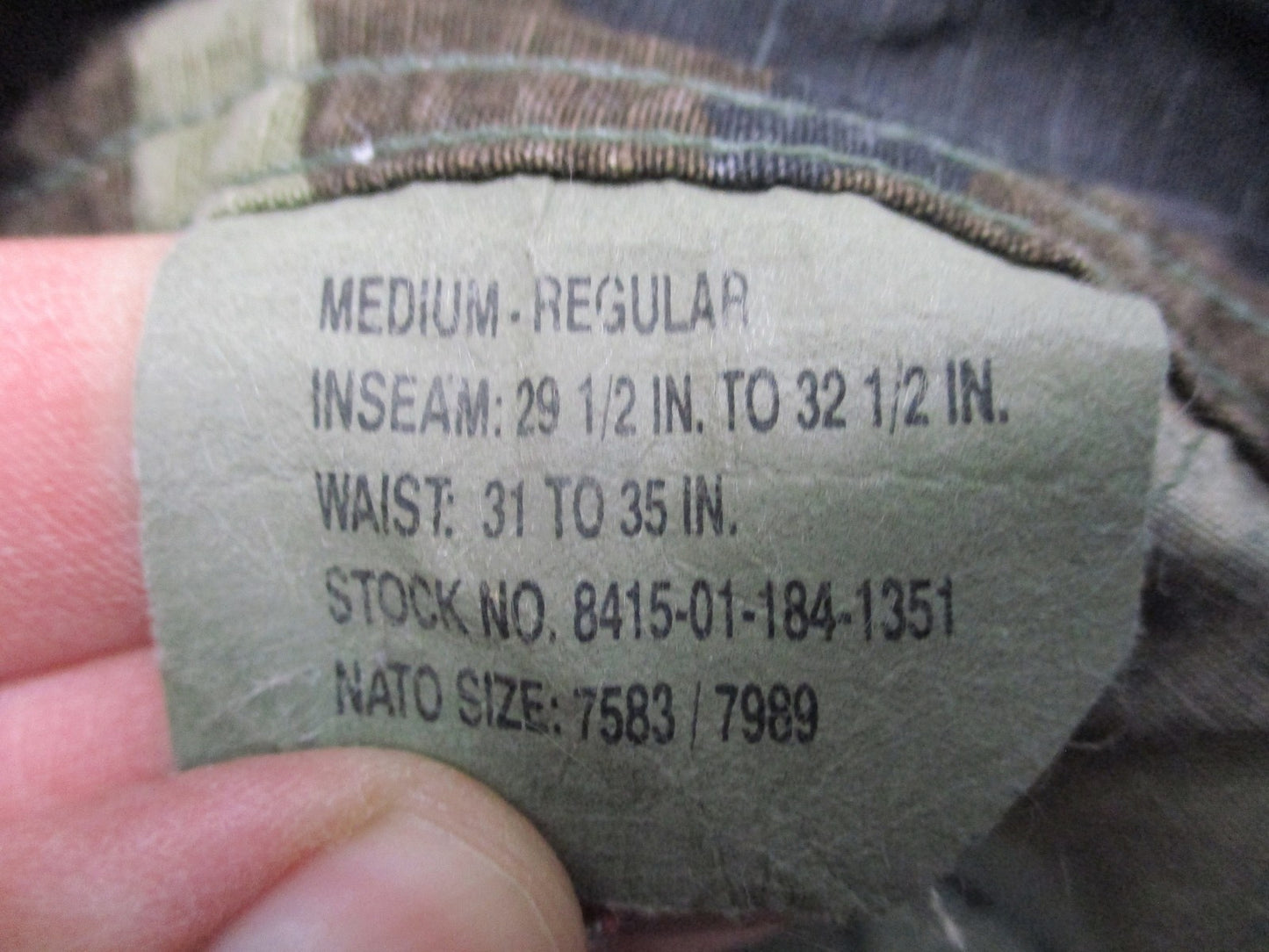 Vintage US Military Woodland Camo BDU Pants Trousers Medium Regular 100% Cotton