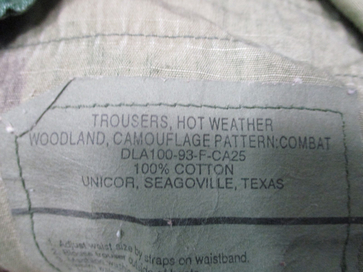 Vintage US Military Woodland Camo BDU Pants Trousers Medium Regular 100% Cotton